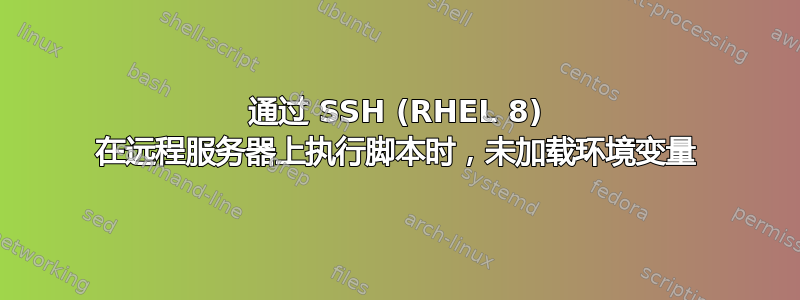 通过 SSH (RHEL 8) 在远程服务器上执行脚本时，未加载环境变量