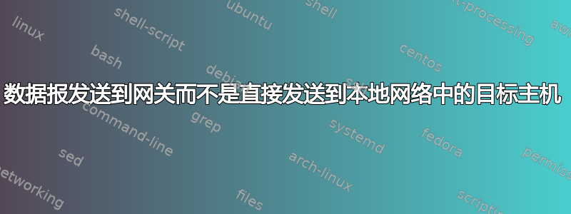 数据报发送到网关而不是直接发送到本地网络中的目标主机