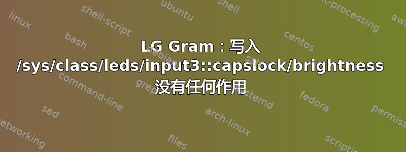 LG Gram：写入 /sys/class/leds/input3::capslock/brightness 没有任何作用