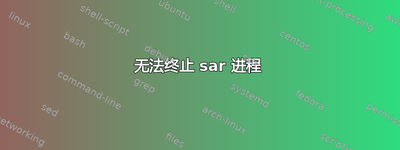 无法终止 sar 进程