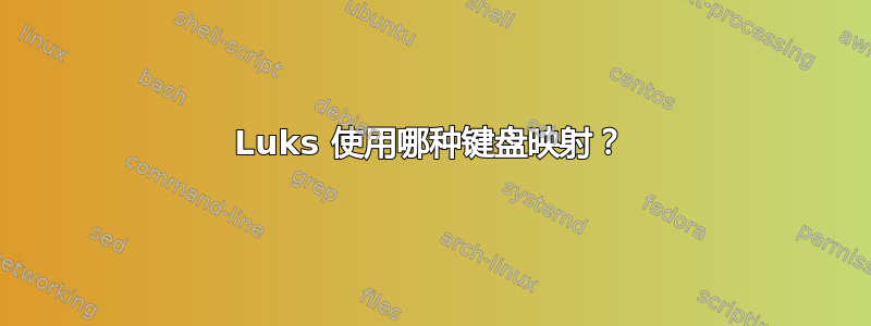 Luks 使用哪种键盘映射？