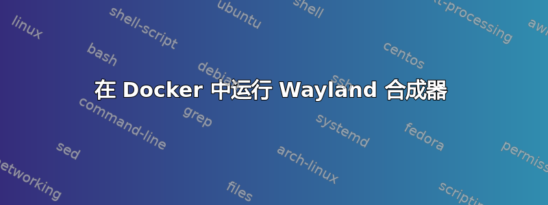 在 Docker 中运行 Wayland 合成器