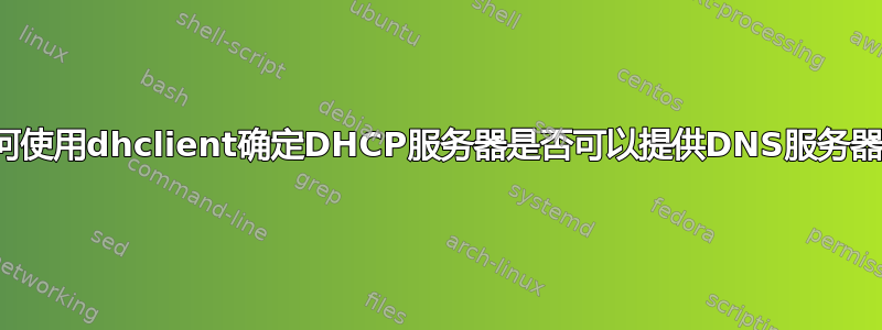 如何使用dhclient确定DHCP服务器是否可以提供DNS服务器？