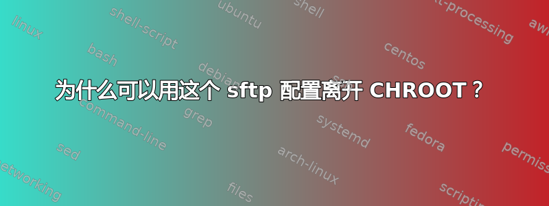 为什么可以用这个 sftp 配置离开 CHROOT？