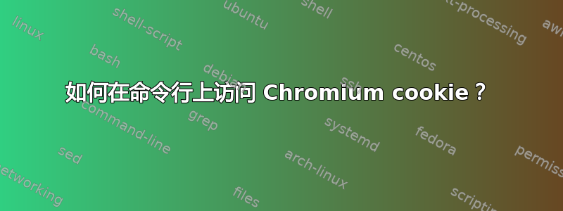 如何在命令行上访问 Chromium cookie？