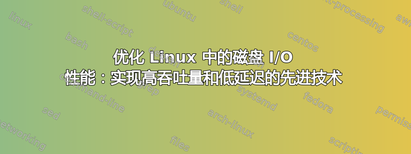 优化 Linux 中的磁盘 I/O 性能：实现高吞吐量和低延迟的先进技术