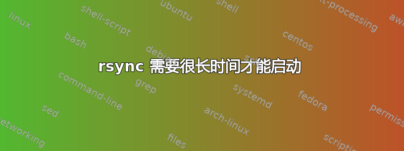 rsync 需要很长时间才能启动