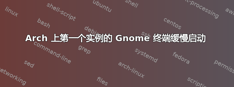 Arch 上第一个实例的 Gnome 终端缓慢启动