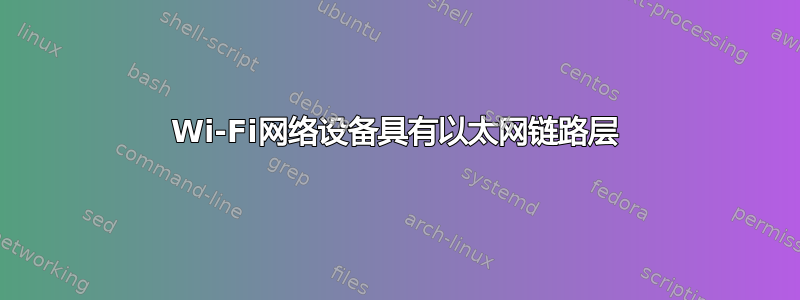 Wi-Fi网络设备具有以太网链路层