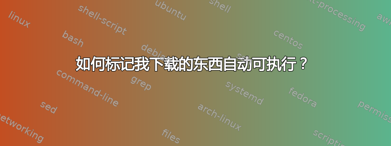 如何标记我下载的东西自动可执行？