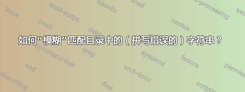 如何“模糊”匹配目录中的（拼写错误的）字符串？