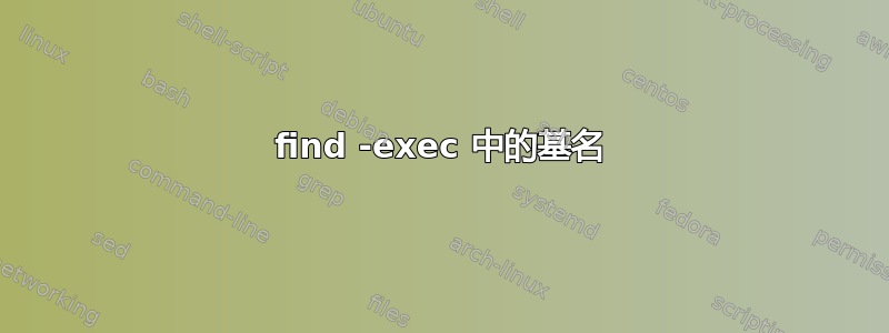 find -exec 中的基名