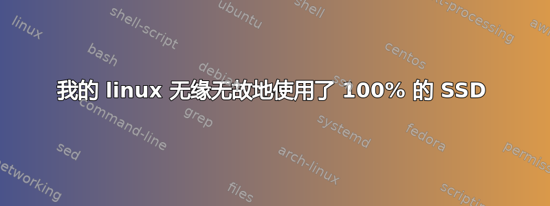 我的 linux 无缘无故地使用了 100% 的 SSD