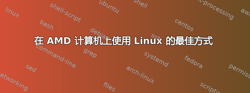 在 AMD 计算机上使用 Linux 的最佳方式