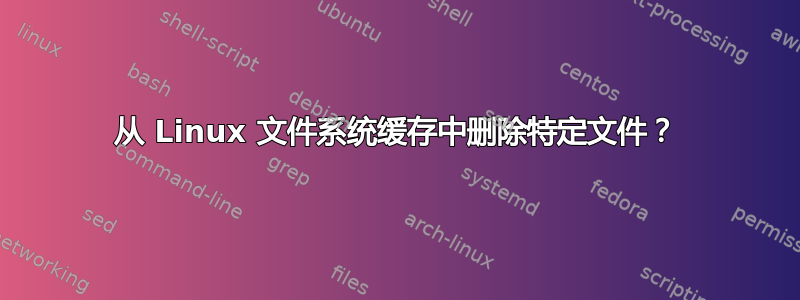 从 Linux 文件系统缓存中删除特定文件？