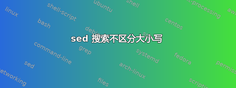 sed 搜索不区分大小写