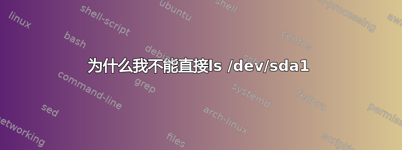 为什么我不能直接ls /dev/sda1