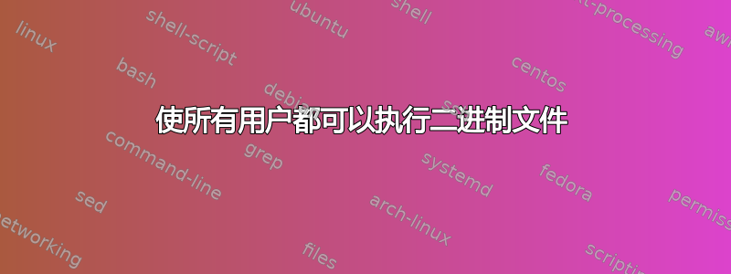 使所有用户都可以执行二进制文件