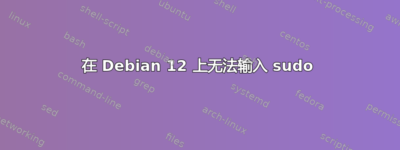 在 Debian 12 上无法输入 sudo