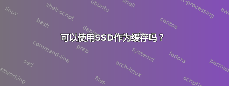 可以使用SSD作为缓存吗？