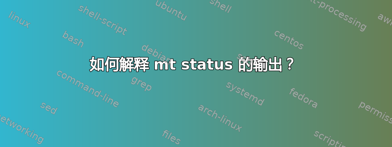 如何解释 mt status 的输出？