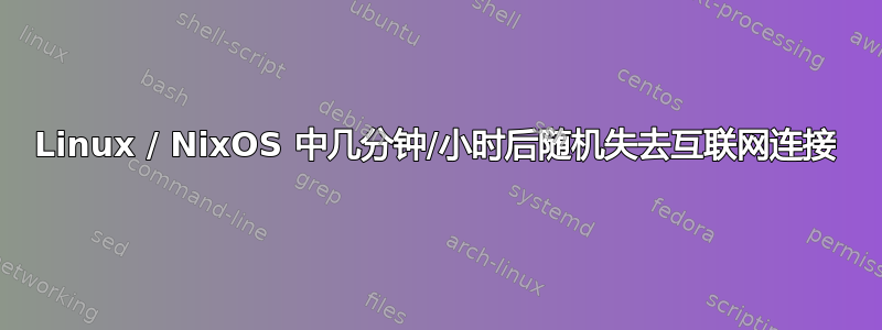 Linux / NixOS 中几分钟/小时后随机失去互联网连接