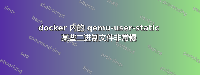 docker 内的 qemu-user-static 某些二进制文件非常慢