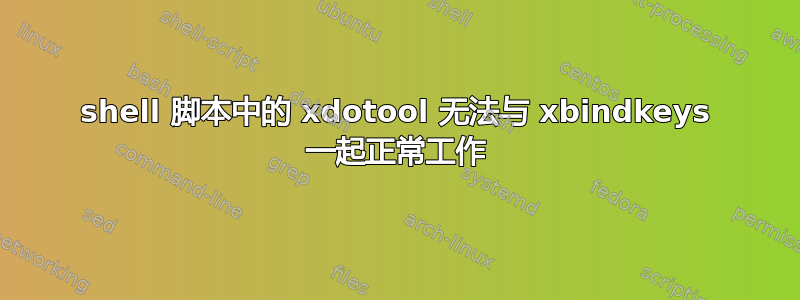 shell 脚本中的 xdotool 无法与 xbindkeys 一起正常工作