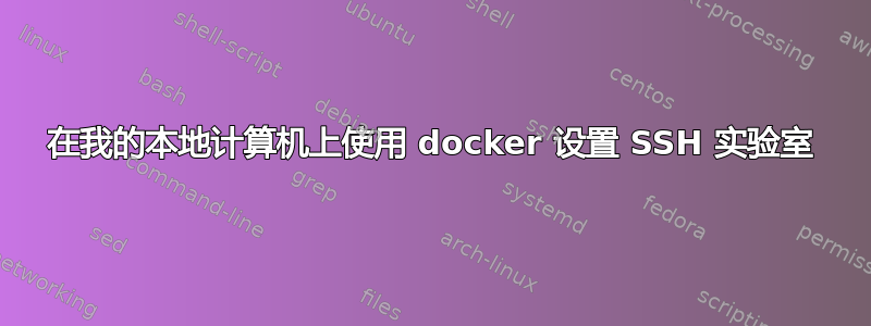 在我的本地计算机上使用 docker 设置 SSH 实验室