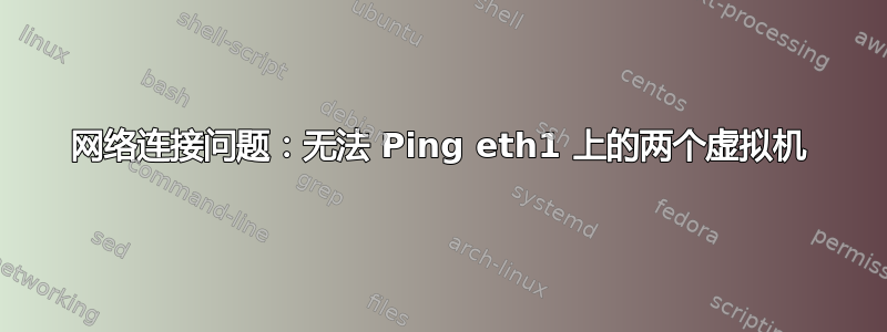 网络连接问题：无法 Ping eth1 上的两个虚拟机