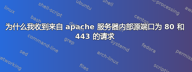 为什么我收到来自 apache 服务器内部源端口为 80 和 443 的请求