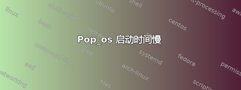 Pop_os 启动时间慢