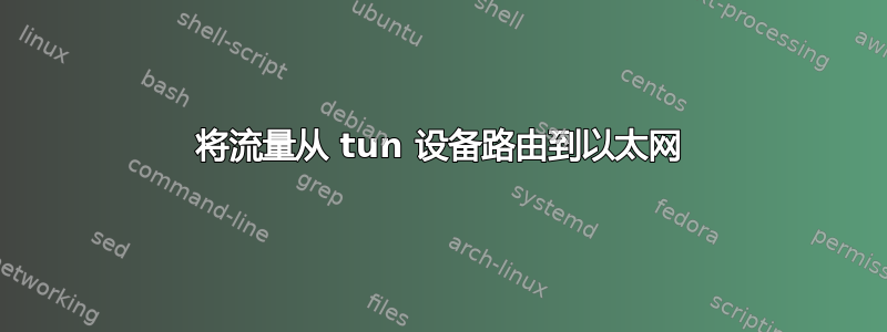 将流量从 tun 设备路由到以太网