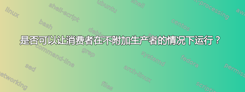 是否可以让消费者在不附加生产者的情况下运行？