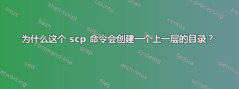 为什么这个 scp 命令会创建一个上一层的目录？