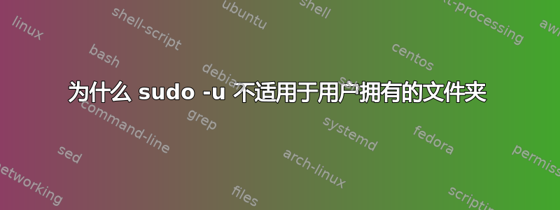 为什么 sudo -u 不适用于用户拥有的文件夹