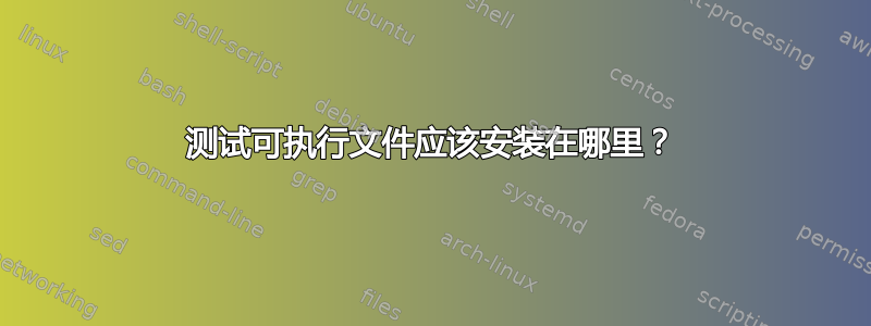 测试可执行文件应该安装在哪里？