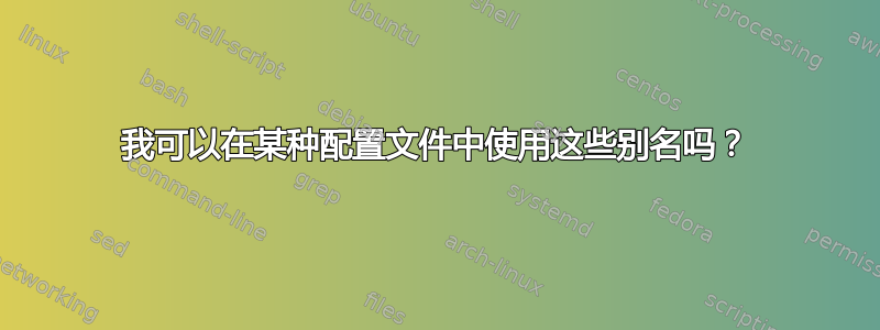 我可以在某种配置文件中使用这些别名吗？