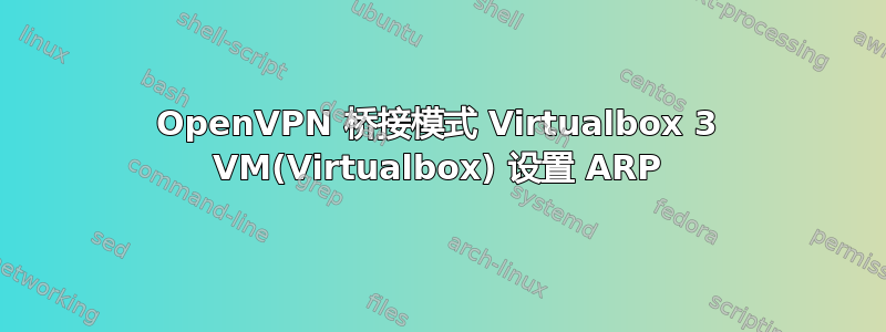 OpenVPN 桥接模式 Virtualbox 3 VM(Virtualbox) 设置 ARP