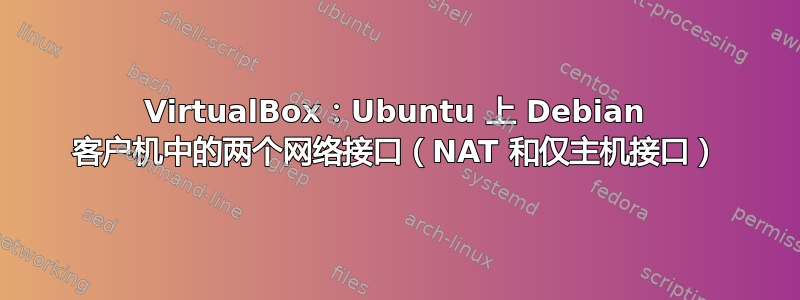 VirtualBox：Ubuntu 上 Debian 客户机中的两个网络接口（NAT 和仅主机接口）