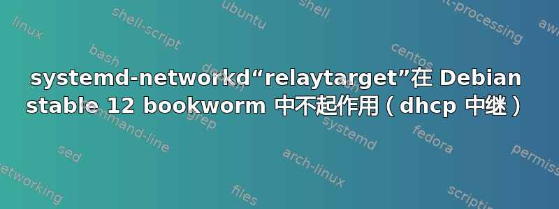 systemd-networkd“relaytarget”在 Debian stable 12 bookworm 中不起作用（dhcp 中继）