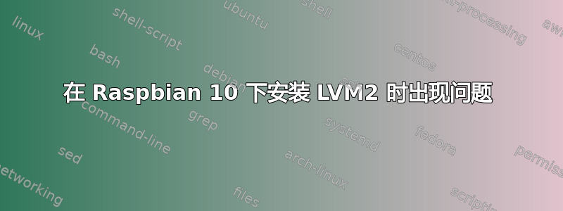 在 Raspbian 10 下安装 LVM2 时出现问题