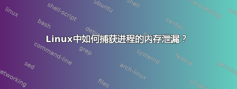 Linux中如何捕获进程的内存泄漏？