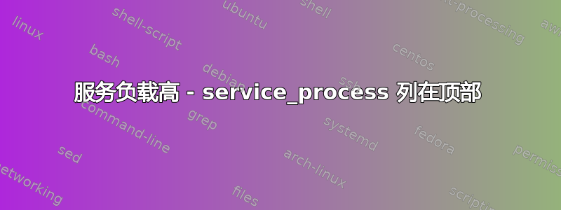 服务负载高 - service_process 列在顶部