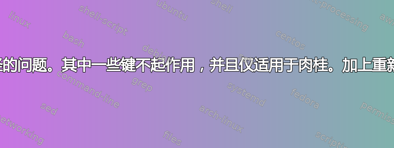 我的键盘出现奇怪的问题。其中一些键不起作用，并且仅适用于肉桂。加上重新映射按键的帮助