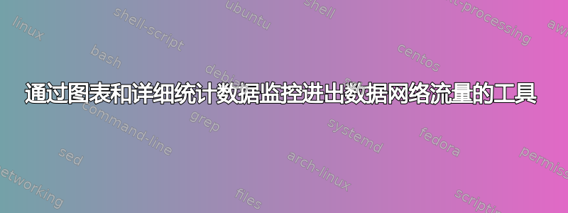 通过图表和详细统计数据监控进出数据网络流量的工具