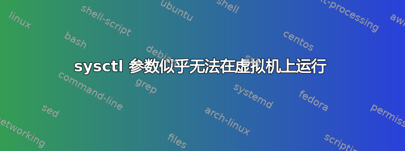 sysctl 参数似乎无法在虚拟机上运行