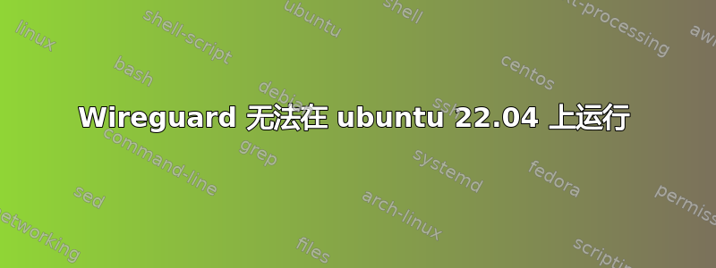 Wireguard 无法在 ubuntu 22.04 上运行