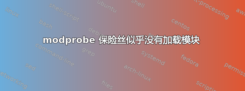 modprobe 保险丝似乎没有加载模块