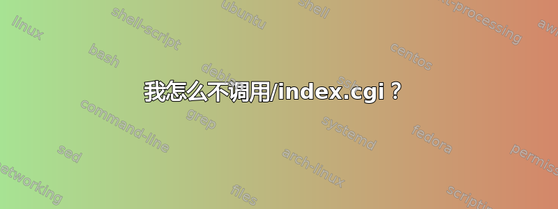 我怎么不调用/index.cgi？